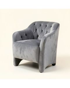 Ammaria Tufted Velvet Upholstered Side Chair In Gray (synthetic illustration; no displayed measurements)