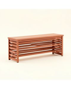 Briar Bluff Narrow Outdoor Storage Bench - Terracotta (synthetic illustration; no displayed measurements)