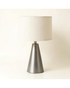 Dawn Brook Table Lamp With A Plain Fabric Shade - Gray (synthetic illustration; no displayed measurements)