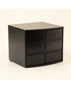 Linden Crest Small-Parts Storage Drawer Cabinet - Black (synthetic illustration; no displayed measurements)