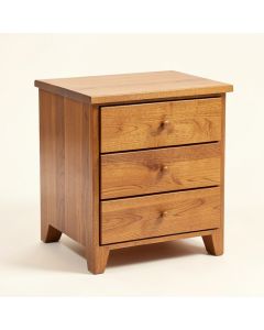 Santa Cruz Solid Wood 3-Drawer End Table (synthetic illustration; no displayed measurements)