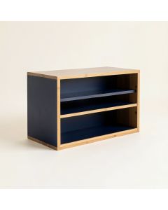 Rowan Bluff Low Bookcase - Navy (synthetic illustration; no displayed measurements)