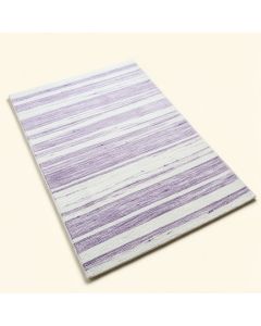 Modern Striped Handloomed White/Lilac Area Rug (synthetic illustration; no displayed measurements)