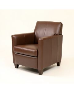 Ceballos Upholstered Arm Chair In Brown (synthetic illustration; no displayed measurements)