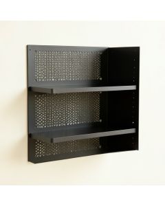 Linden Dell Empty Wall-Mounted Tool Organizer Panel - Black (synthetic illustration; no displayed measurements)