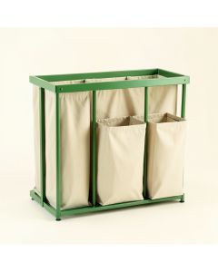 Ash Edge Laundry Sorting Station With Plain Removable Bags - Green (synthetic illustration; no displayed measurements)