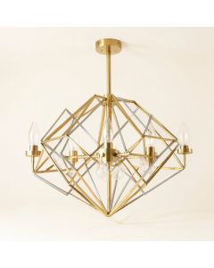 Avoca Shaded Geometric Chandelier (synthetic illustration; no displayed measurements)