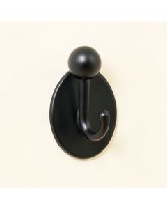 Heath Crest Wall-Mounted Robe Hook - Black (synthetic illustration; no displayed measurements)