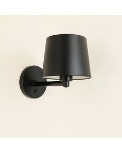 Ridge Bluff Wall Sconce Mounted On A Plain Wall - Black (synthetic illustration; no displayed measurements)