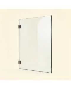 French Monture Noir 30 '' W X 78 '' H Frameless Fixed Glass Panel (synthetic illustration; no displayed measurements)