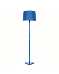 Moss Branch Floor Lamp With A Plain Fabric Shade - Blue (synthetic illustration; no displayed measurements)