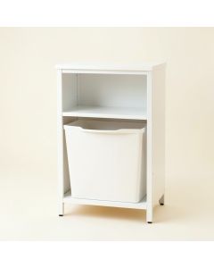 Cedar Bridge Freestanding Pull-Out Hamper Cabinet - White (synthetic illustration; no displayed measurements)