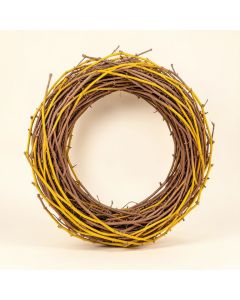 Daisy 18 '' Twig Wreath (synthetic illustration; no displayed measurements)