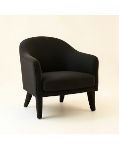 Dune Edge Upholstered Armchair - Black (synthetic illustration; no displayed measurements)