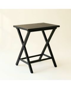 Maple Crossing Compact Balcony Table - Black (synthetic illustration; no displayed measurements)