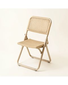 Hazel Bluff Folding Outdoor Chair - Beige (synthetic illustration; no displayed measurements)