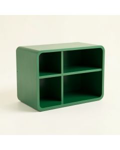 Slate Bend Low Toy Storage Unit - Green (synthetic illustration; no displayed measurements)