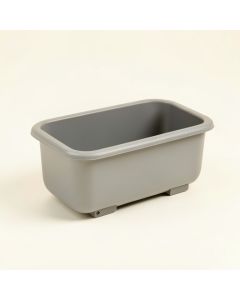 Pine Bluff Empty Railing Planter With Integral Brackets - Gray (synthetic illustration; no displayed measurements)