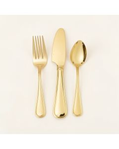 Wessels Gold Plated 45 Piece Flatware Set , Service For 8 (synthetic illustration; no displayed measurements)