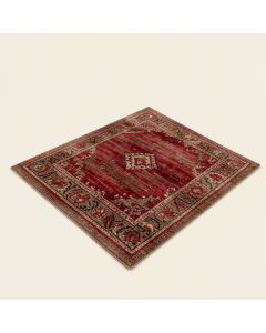 Esqueda Power Loom Brown/Red Rug (synthetic illustration; no displayed measurements)