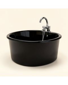 70 '' X 32 '' Freestanding Soaking Fiberglass Bathtub With Faucet (synthetic illustration; no displayed measurements)