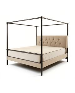 Aafiyah Upholstered Four Poster Bed (synthetic illustration; no displayed measurements)