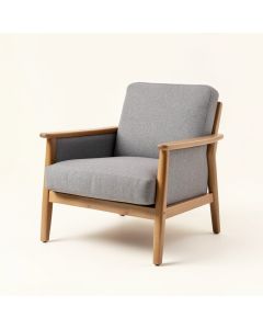 Maple Branch Upholstered Armchair - Gray (synthetic illustration; no displayed measurements)