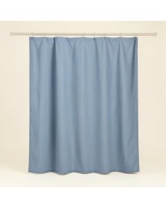 Glen Dell Shower Curtain Hanging Flat From A Plain Rod - Blue (synthetic illustration; no displayed measurements)