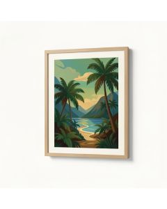 Hawaii - Graphic Art Print (synthetic illustration; no displayed measurements)