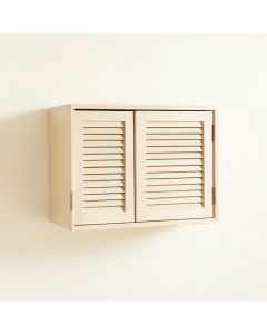 Oak Bend Wall-Mounted Entry Cabinet - Ivory (synthetic illustration; no displayed measurements)
