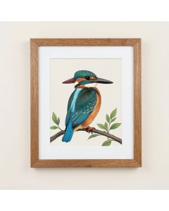 Alcedo Bengalensis Kingfisher - Unframed Graphic Art Print (synthetic illustration; no displayed measurements)