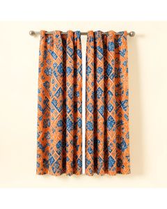 Brightwood Geometric Oriental Embellished Floral Display Old Fashion Traditional Textured Craft Motif Graphic Print & Text Semi-Sheer Rod Pocket Curtain Panel (synthetic illustration; no displayed measurements)