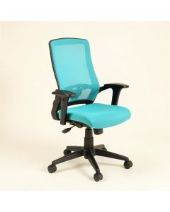Adjustable Swivel Office Chair Computer Chair Task Chair With Mesh Seat , Turquoise (synthetic illustration; no displayed measurements)