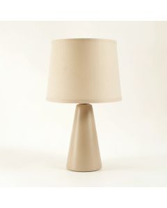 Summit Dale Table Lamp With A Plain Fabric Shade - Beige (synthetic illustration; no displayed measurements)