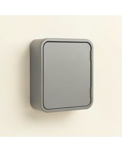 Bay Bluff Wall-Mounted Entry Cabinet - Gray (synthetic illustration; no displayed measurements)