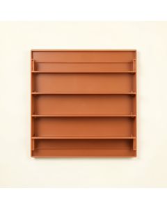 Alder Crest Empty Wall-Mounted Tool Organizer Panel - Terracotta (synthetic illustration; no displayed measurements)