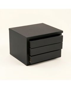 Cedar Dell Small-Parts Storage Drawer Cabinet - Black (synthetic illustration; no displayed measurements)
