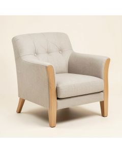 Bouwhuis 20.5 '' Wide Tufted Linen Armchair (synthetic illustration; no displayed measurements)