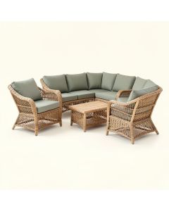 Rand 6 Piece Rattan Seating Group With Cushions (synthetic illustration; no displayed measurements)