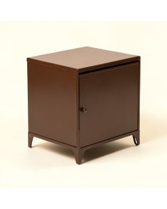 Swearengin 1 - Drawer Metal Nightstand In Brown (synthetic illustration; no displayed measurements)