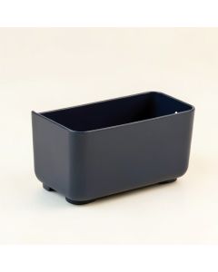 Reed Branch Empty Railing Planter With Integral Brackets - Navy (synthetic illustration; no displayed measurements)