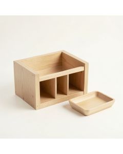 Ash Bluff Empty Coffee-Station Organizer - Beige (synthetic illustration; no displayed measurements)