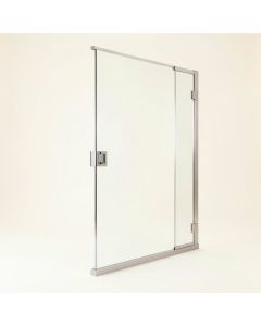 48 '' - 49 '' W X 76 '' H Door Opening Frameless Shower Door (synthetic illustration; no displayed measurements)