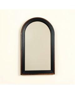 Fern Branch Framed Wall Mirror - Black (synthetic illustration; no displayed measurements)