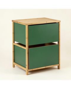 Hazel Canyon Freestanding Pull-Out Hamper Cabinet - Green (synthetic illustration; no displayed measurements)
