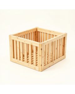 Willow Falls Empty Furniture-Style Litter Enclosure - Beige (synthetic illustration; no displayed measurements)