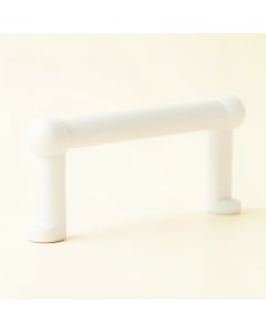 Aspen Bend Cabinet Handle Without Packaging - White (synthetic illustration; no displayed measurements)