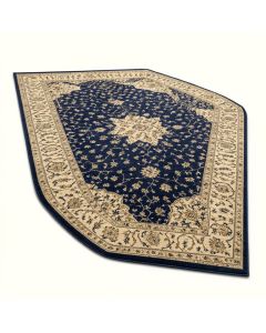 Arteaga Oriental Navy/Beige Area Rug (synthetic illustration; no displayed measurements)