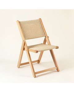 Clay Bluff Folding Outdoor Chair - Beige (synthetic illustration; no displayed measurements)
