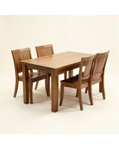 Alyx Butterfly Leaf Rubberwood Solid Wood Dining Set (synthetic illustration; no displayed measurements)